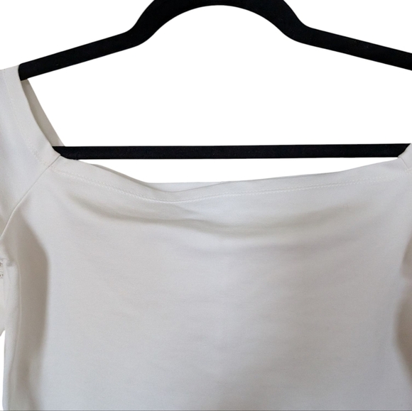 Alexis Blouse Gryffin Off the Shoulder Bell Sleeve Ruffle in Off White sz L - Picture 5 of 9